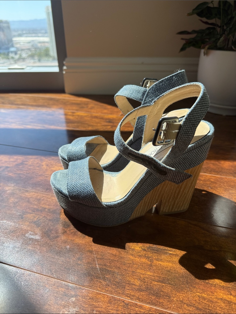 Chunky Platform Ankle-Strap wedge